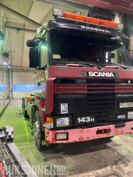 1993 Scania R-serie 143 450 Topliner med krokløft EU OK 11.2026 - شاحنة ذات خطاف: صورة 4 1993 Scania R-serie 143 450 Topliner med krokløft EU OK 11.2026 - شاحنة ذات خطاف: صورة 4