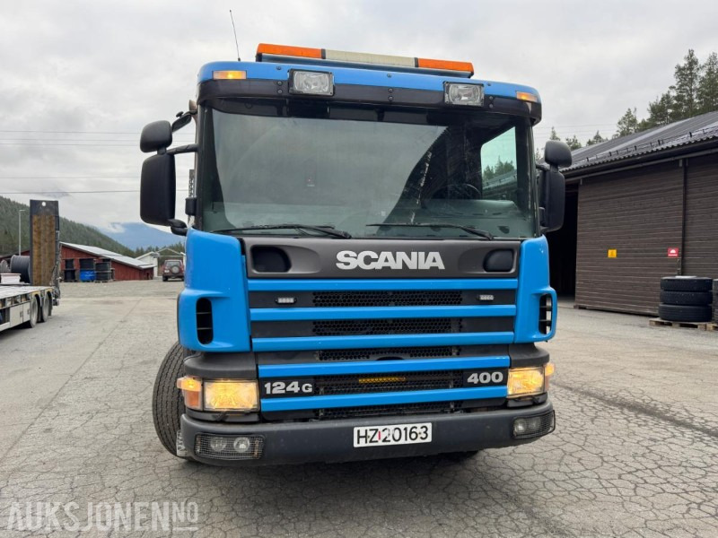 1997 Scania P124 400 kranbil med 3-veis tipp og klype - شاحنة كرين: صورة 3 1997 Scania P124 400 kranbil med 3-veis tipp og klype - شاحنة كرين: صورة 3
