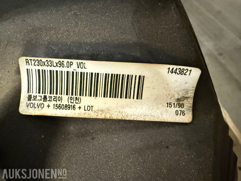 معدات البناء 2 stk Gummibelter til Volvo minigraver – 230x96x33 - Ubrukt: صورة 8 معدات البناء 2 stk Gummibelter til Volvo minigraver – 230x96x33 - Ubrukt: صورة 8