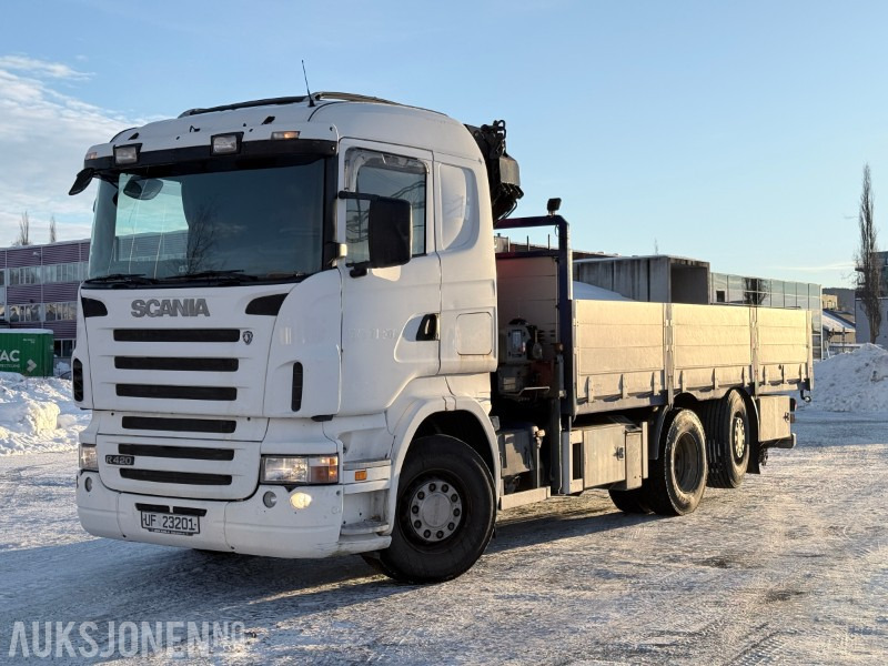 2004 Scania R420 6X2 Kranbil - HMF 1430 kran - NY EU! - شاحنة كرين: صورة 1 2004 Scania R420 6X2 Kranbil - HMF 1430 kran - NY EU! - شاحنة كرين: صورة 1
