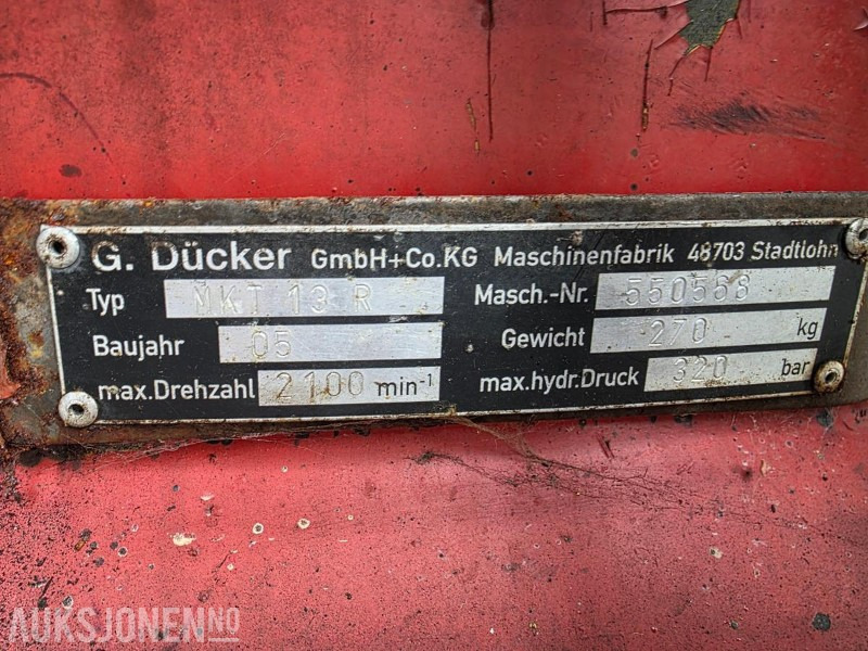 2005 G. Dücker GmbH & Co. KG MKT 13 R hydraulisk beitepuss / kantklipper - الآلات الزراعية: صورة 5 2005 G. Dücker GmbH & Co. KG MKT 13 R hydraulisk beitepuss / kantklipper - الآلات الزراعية: صورة 5