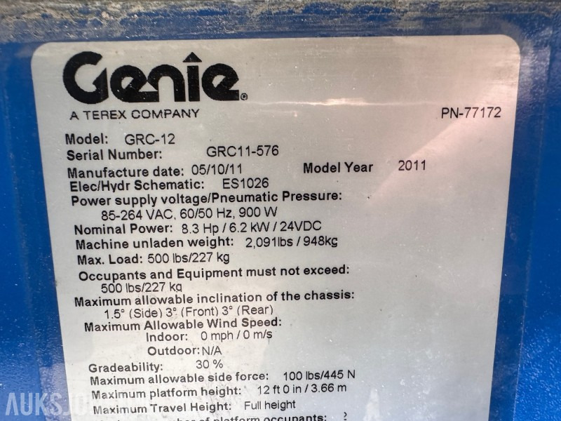 معدات الوصول 2011 Genie GRC-12 - 5,5m mastelift: صورة 7