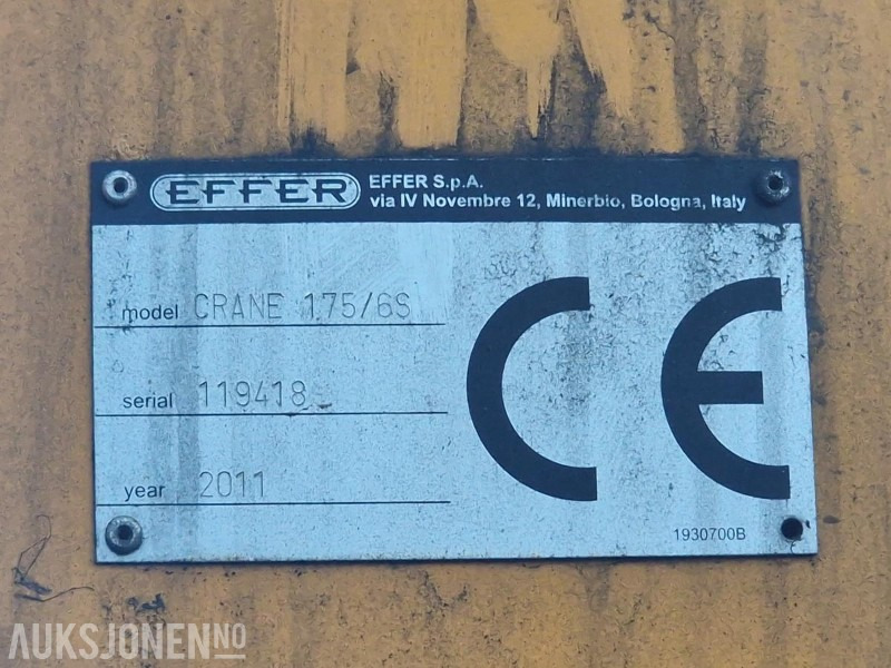 2011 Volvo FM460 6x2 med EFFER 175, 6 hydrauliske utskytt + 1 manuell, - شاحنة كرين: صورة 4 2011 Volvo FM460 6x2 med EFFER 175, 6 hydrauliske utskytt + 1 manuell, - شاحنة كرين: صورة 4