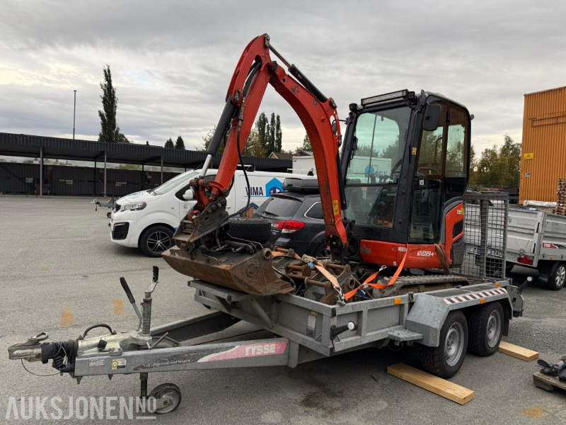 2018 Kubota KX019-4 minigraver m/ Tysse XTREME maskinhenger - حفارة مُصَّغرة: صورة 1 2018 Kubota KX019-4 minigraver m/ Tysse XTREME maskinhenger - حفارة مُصَّغرة: صورة 1