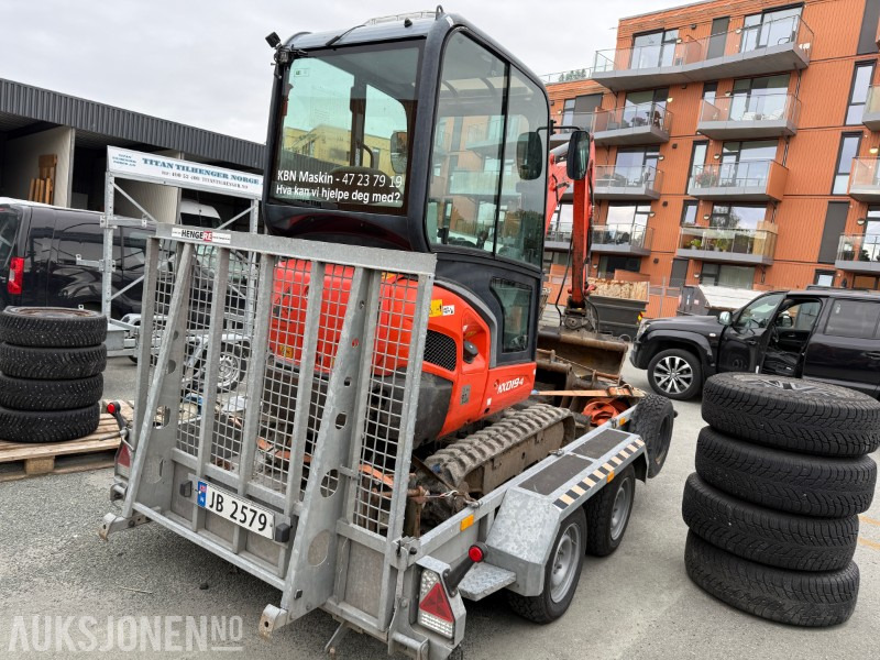 2018 Kubota KX019-4 minigraver m/ Tysse XTREME maskinhenger - حفارة مُصَّغرة: صورة 3 2018 Kubota KX019-4 minigraver m/ Tysse XTREME maskinhenger - حفارة مُصَّغرة: صورة 3