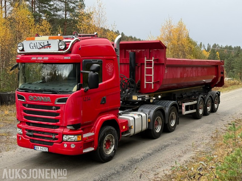 2018 Scania R580-V8-6x4-EURO6-260.000km-Tippsemi m/ Langendorf tralle - وحدة جر: صورة 1 2018 Scania R580-V8-6x4-EURO6-260.000km-Tippsemi m/ Langendorf tralle - وحدة جر: صورة 1