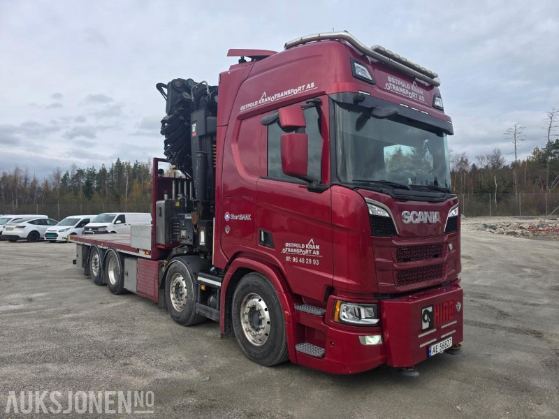 2019 Scania R580 8X2 Euro 6 kranbil Topp utstyrt  servicehistorikk  HIAB-kran 858, 80 Tm  Nylig EU - شاحنة كرين: صورة 4 2019 Scania R580 8X2 Euro 6 kranbil Topp utstyrt  servicehistorikk  HIAB-kran 858, 80 Tm  Nylig EU - شاحنة كرين: صورة 4