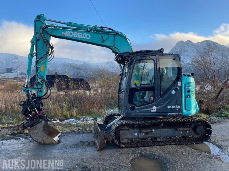 2021 Kobelco SK75SR-7 Gravemaskin med skjær, tiltrotator med gripekassett, nylig sertifisert, kun 2400 timer - حفارة: صورة 2 2021 Kobelco SK75SR-7 Gravemaskin med skjær, tiltrotator med gripekassett, nylig sertifisert, kun 2400 timer - حفارة: صورة 2
