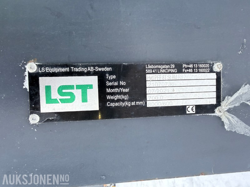 2021 LS Equipment 8t pallegafler - ملحق - آلات البناء: صورة 5 2021 LS Equipment 8t pallegafler - ملحق - آلات البناء: صورة 5