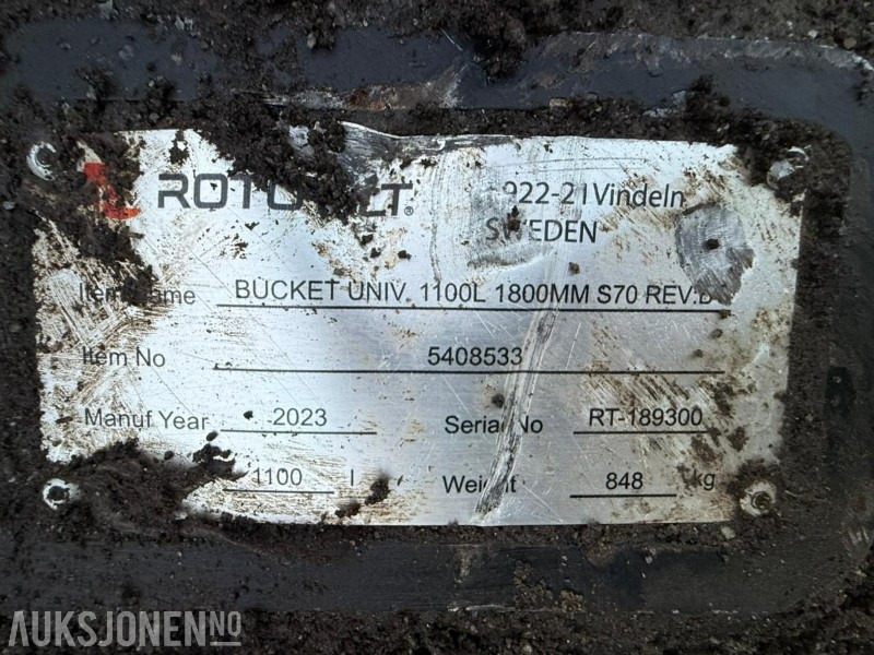 Rototilt pusse skuff med s-70 feste - ملحق - آلات البناء: صورة 3 Rototilt pusse skuff med s-70 feste - ملحق - آلات البناء: صورة 3