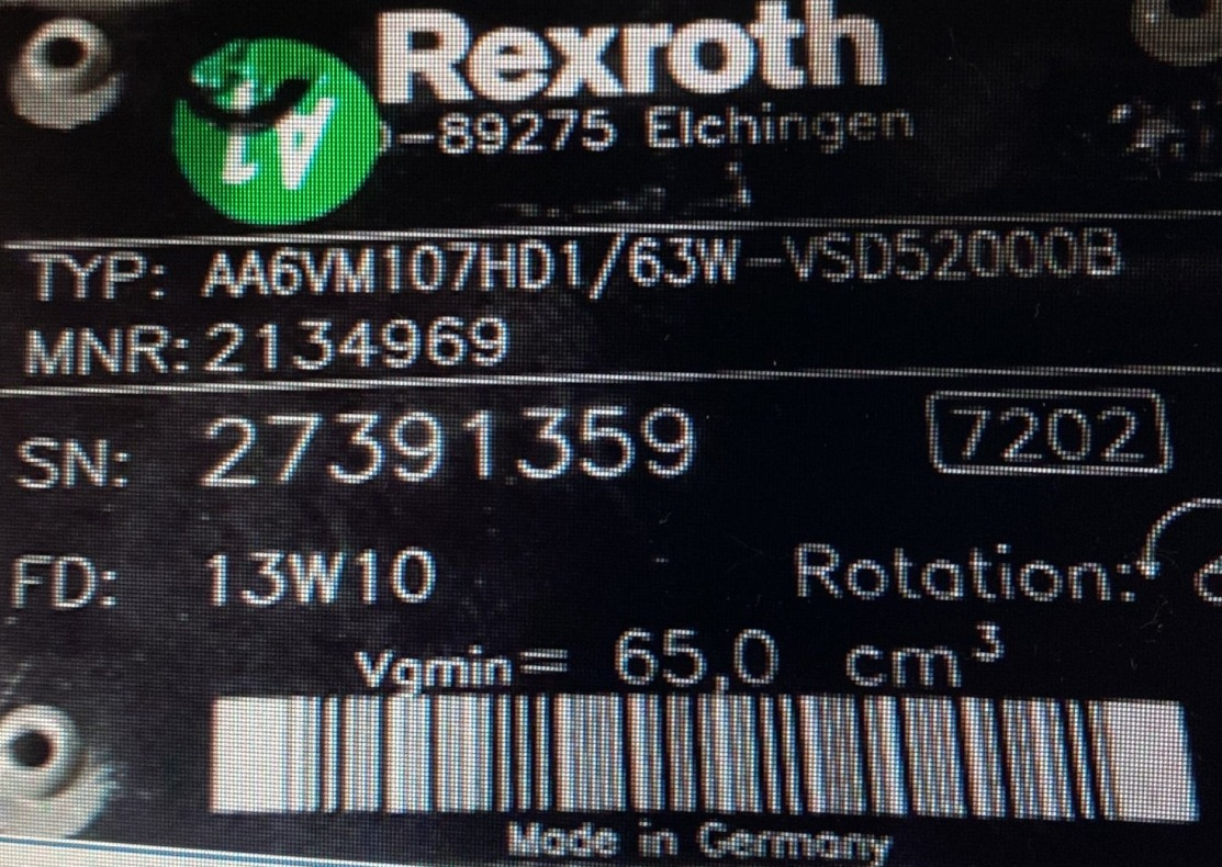 REXROTH A6VM107HD2/63W-VZB010F00B R902207840 - محرك هيدروليكي - برج الحفر: صورة 4 REXROTH A6VM107HD2/63W-VZB010F00B R902207840 - محرك هيدروليكي - برج الحفر: صورة 4