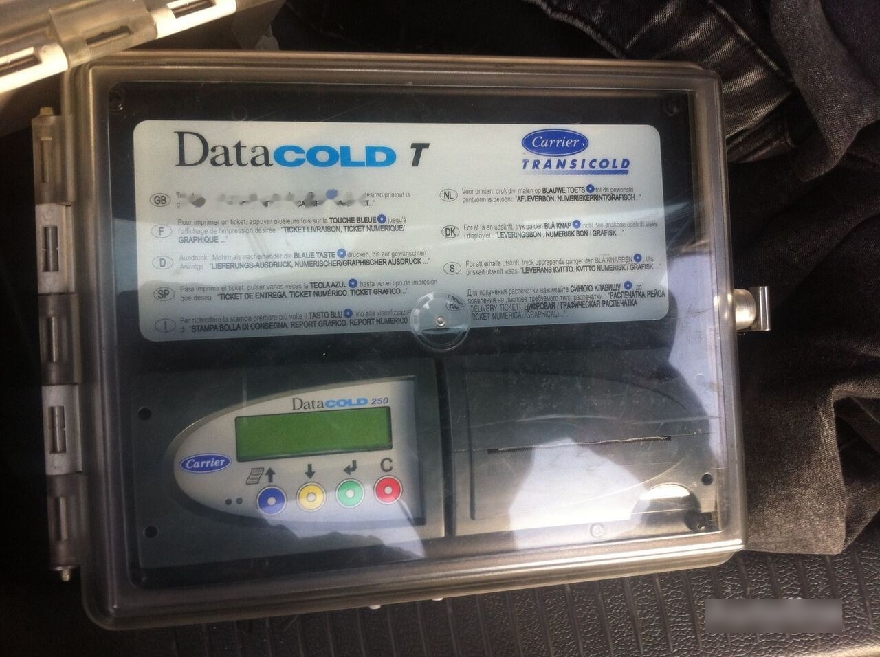 Carrier Termodiagrama DataCOLD T 250 Transicold - وحدة تحكم الكتروني - عربة مقطورة: صورة 1 Carrier Termodiagrama DataCOLD T 250 Transicold - وحدة تحكم الكتروني - عربة مقطورة: صورة 1