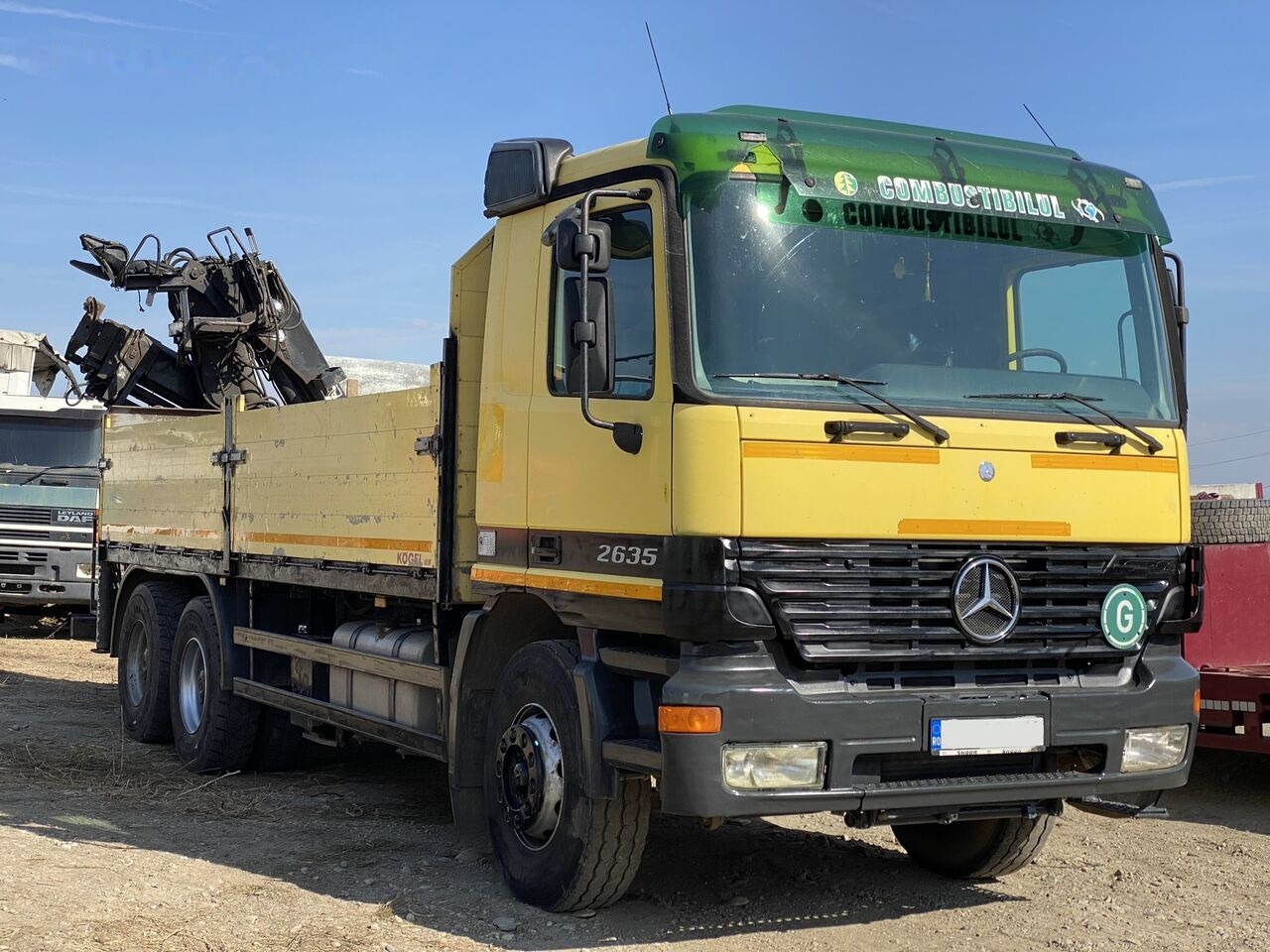Mercedes-Benz Dropside camion Mercedes-Benz Actros MP1 V6 2635 + KRANE HIAB 17 - شاحنة كرين, شاحنات مسطحة: صورة 5 Mercedes-Benz Dropside camion Mercedes-Benz Actros MP1 V6 2635 + KRANE HIAB 17 - شاحنة كرين, شاحنات مسطحة: صورة 5