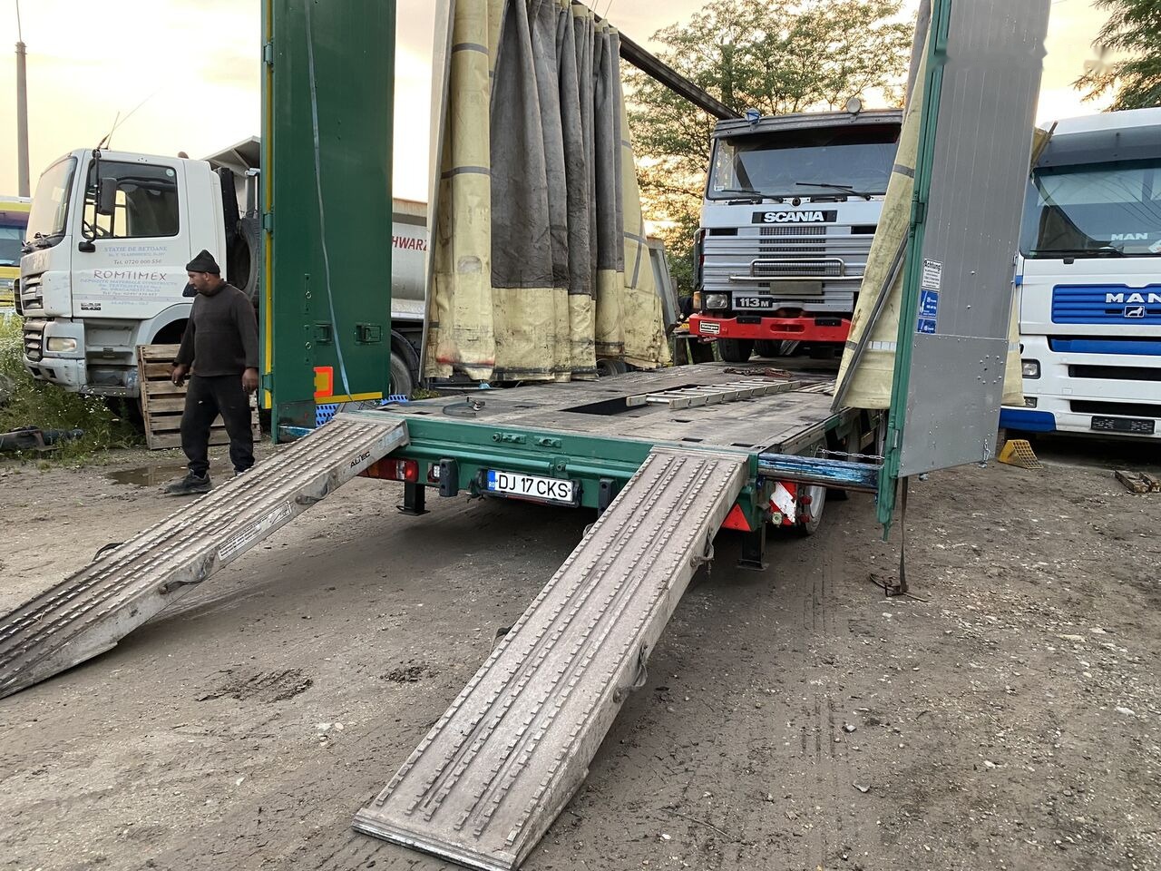 عربة منخفضة مسطحة نصف مقطورة Meusburger Typ: MPG-4 - trailer combine / tractoare / vole - axe viratoare: صورة 14