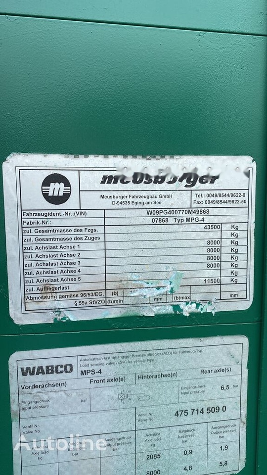 عربة منخفضة مسطحة نصف مقطورة Meusburger Typ: MPG-4 - trailer combine / tractoare / vole - axe viratoare: صورة 30