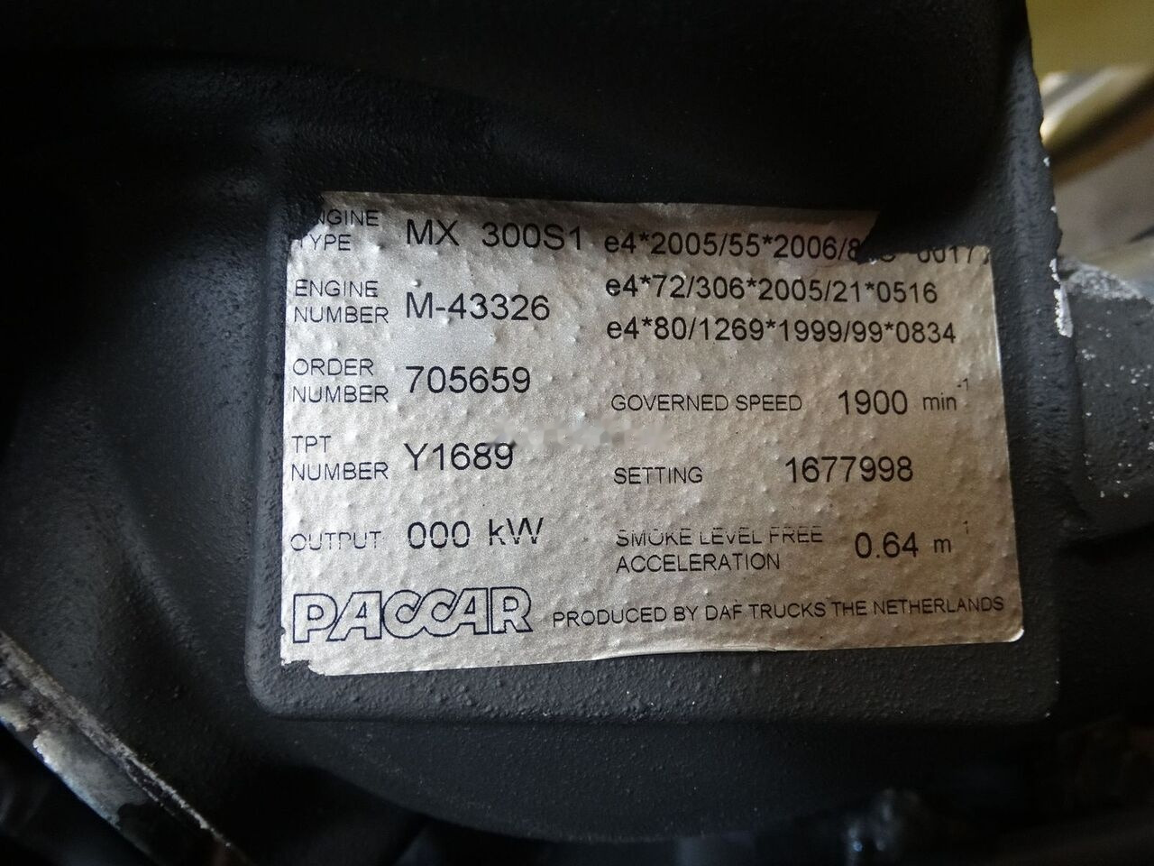 DAF MX300S1 410 DAF XF 105 - محرك - شاحنة: صورة 5 DAF MX300S1 410 DAF XF 105 - محرك - شاحنة: صورة 5
