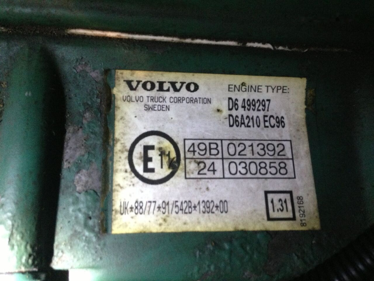 Volvo D6A210 EC96 Volvo FL 6 - محرك - شاحنة: صورة 5 Volvo D6A210 EC96 Volvo FL 6 - محرك - شاحنة: صورة 5