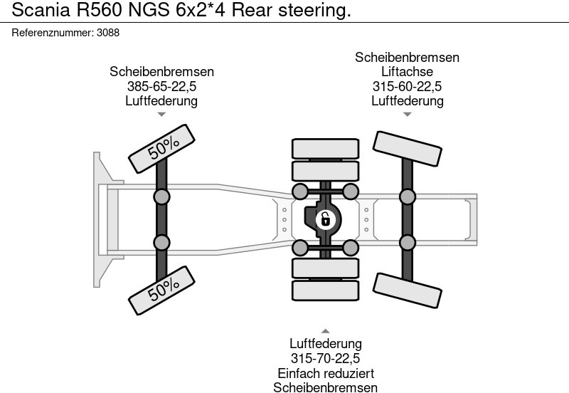وحدة جر Scania R560 NGS 6x2*4 Rear steering.: صورة 17