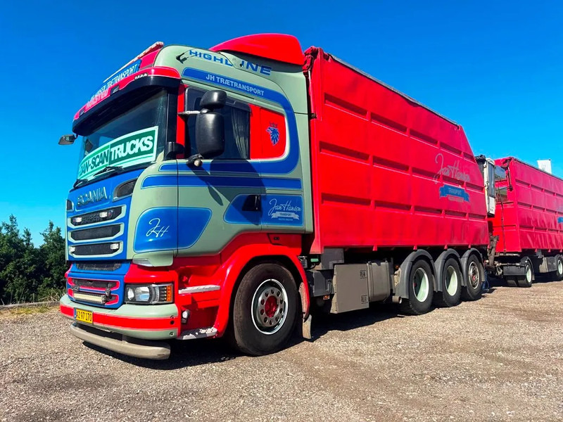 Scania R580 V8 Inkl Palfinger Epsilon Crane. 3 way tipper. Air/ Air suspension. inkl Trailer - شاحنة قلاب: صورة 4 Scania R580 V8 Inkl Palfinger Epsilon Crane. 3 way tipper. Air/ Air suspension. inkl Trailer - شاحنة قلاب: صورة 4