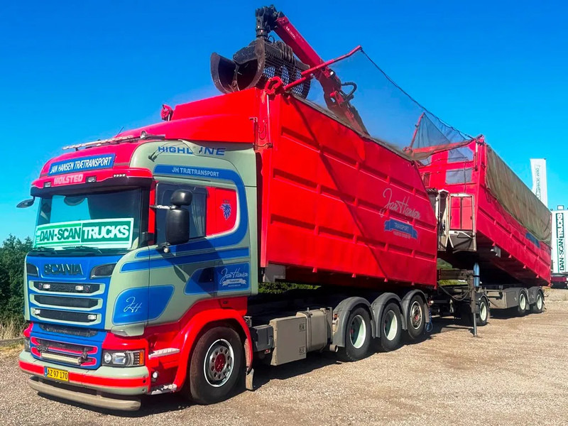 Scania R580 V8 Inkl Palfinger Epsilon Crane. 3 way tipper. Air/ Air suspension. inkl Trailer - شاحنة قلاب: صورة 2 Scania R580 V8 Inkl Palfinger Epsilon Crane. 3 way tipper. Air/ Air suspension. inkl Trailer - شاحنة قلاب: صورة 2