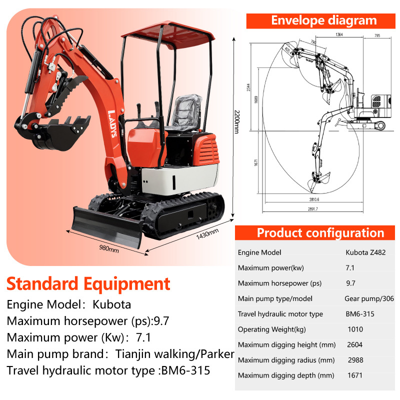 LADYS DY12Pro Mini Excavator CE Certification Kubota Engine(Factory Outlet) Mini Pelle Minibagger Minikoparka Miniexcavadora - حفارة مُصَّغرة: صورة 2 LADYS DY12Pro Mini Excavator CE Certification Kubota Engine(Factory Outlet) Mini Pelle Minibagger Minikoparka Miniexcavadora - حفارة مُصَّغرة: صورة 2