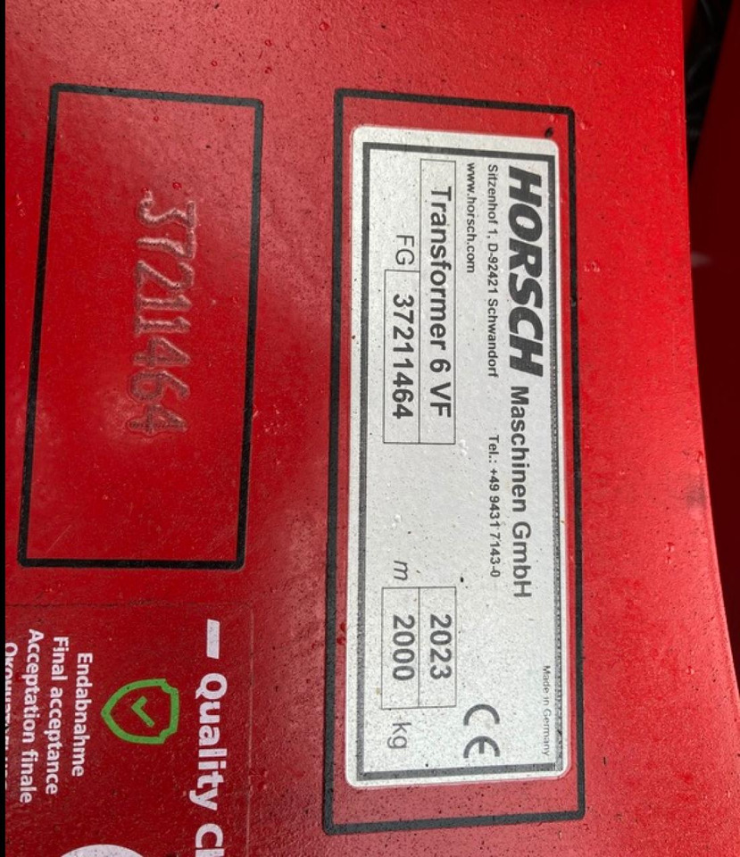 HORSCH TRANSFORMER 6 VF - معدات حرث التربة: صورة 5 HORSCH TRANSFORMER 6 VF - معدات حرث التربة: صورة 5
