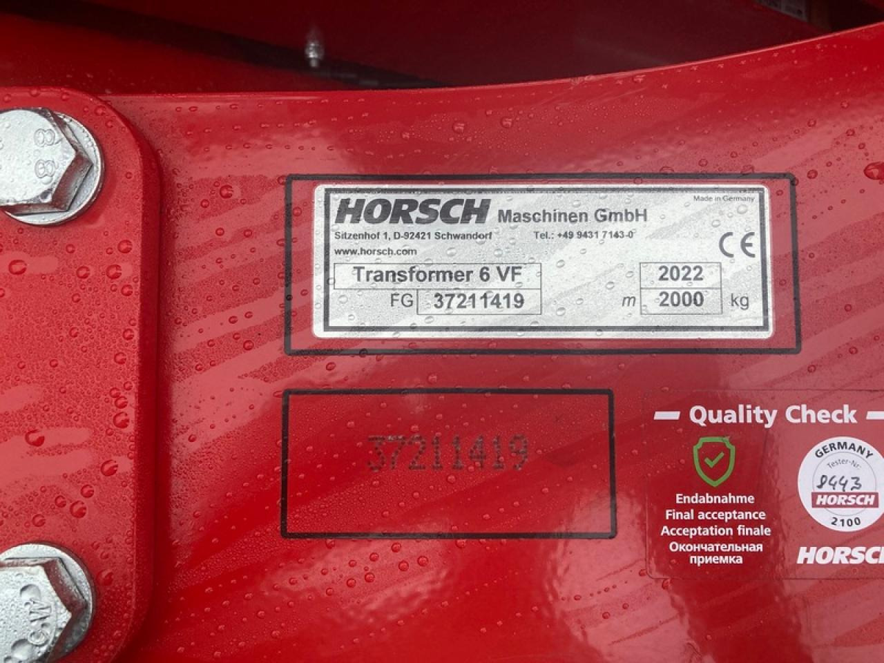 HORSCH TRANSFORMER6 VF - معدات حرث التربة: صورة 5 HORSCH TRANSFORMER6 VF - معدات حرث التربة: صورة 5