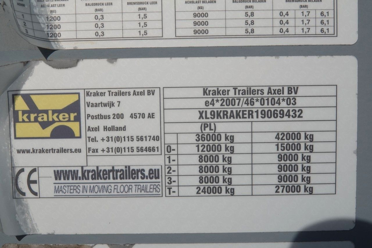 جديدة نصف مقطورة مباشرة Kraker WALKING FLOOR / RUCHOMA PODŁOGA / 92 M3 / OŚ PO: صورة 19