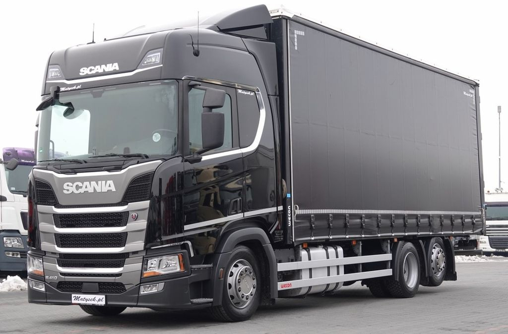 Scania R 410 / 6x2 / FIRANKA - 7,8 m / SOLÓWKA / PODNOS - شاحنة ستارة: صورة 1 Scania R 410 / 6x2 / FIRANKA - 7,8 m / SOLÓWKA / PODNOS - شاحنة ستارة: صورة 1