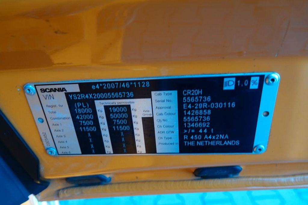 وحدة جر Scania R 450 / RETARDER / PEŁNY ADR / PO KONTRAKCIE: صورة 18