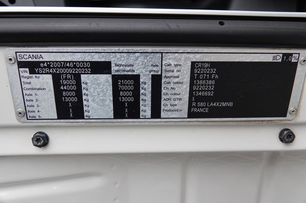 وحدة جر Scania R 580 / V8 / RETARDER / CAŁA NA PODUSZKACH: صورة 16