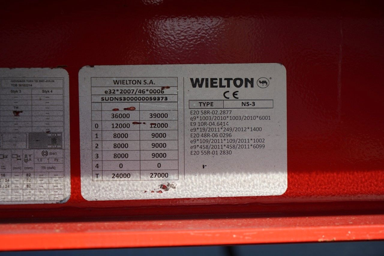 نصف مقطورة ستارة Wielton FIRANKA STANDARD / MULDA DO STALI - 9 M / OŚ POD: صورة 28 نصف مقطورة ستارة Wielton FIRANKA STANDARD / MULDA DO STALI - 9 M / OŚ POD: صورة 28