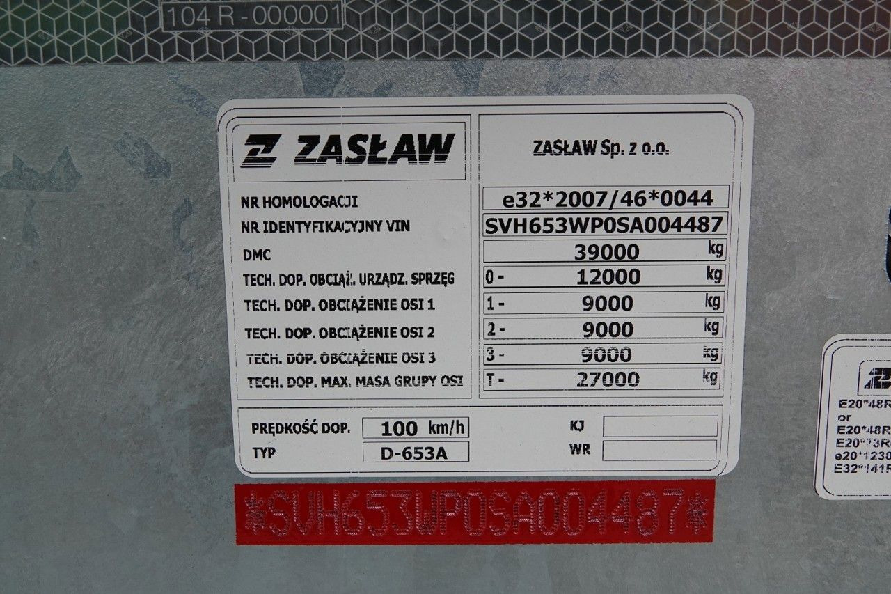 جديدة نصف مقطورة ستارة ZASŁAW WYWROTKA 26 m3 / FABRYCZNIE NOWA / STALOWA ZASŁAW WYWROTKA 24 m3 / FABRYCZNIE NOWA / STALOWA / RYN: صورة 18