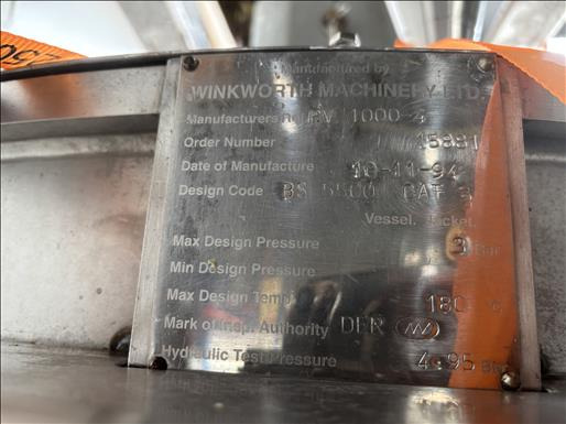 آلة الغذاء Winkworth PV1000 High shear mixing vessel: صورة 6