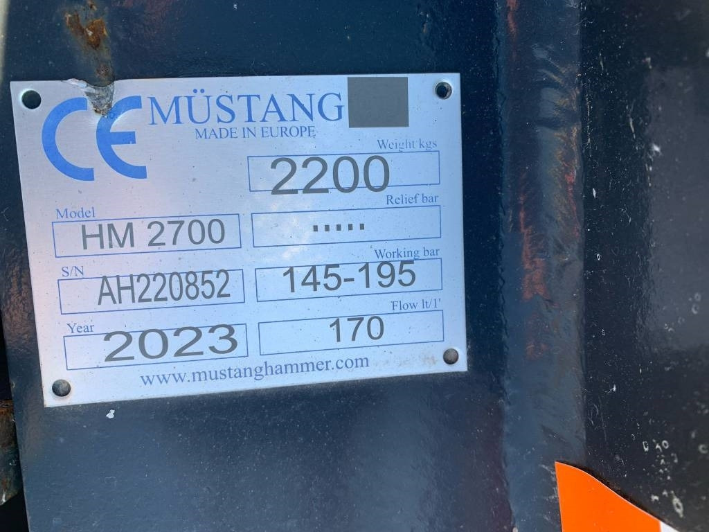 Mustang HM2700 - مطرقة هيدروليكية - آلات البناء: صورة 3 Mustang HM2700 - مطرقة هيدروليكية - آلات البناء: صورة 3