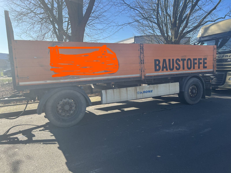 Krone Baustoff Anhänger Luftgefedert ABS - مقطورات مسطحة: صورة 1 Krone Baustoff Anhänger Luftgefedert ABS - مقطورات مسطحة: صورة 1