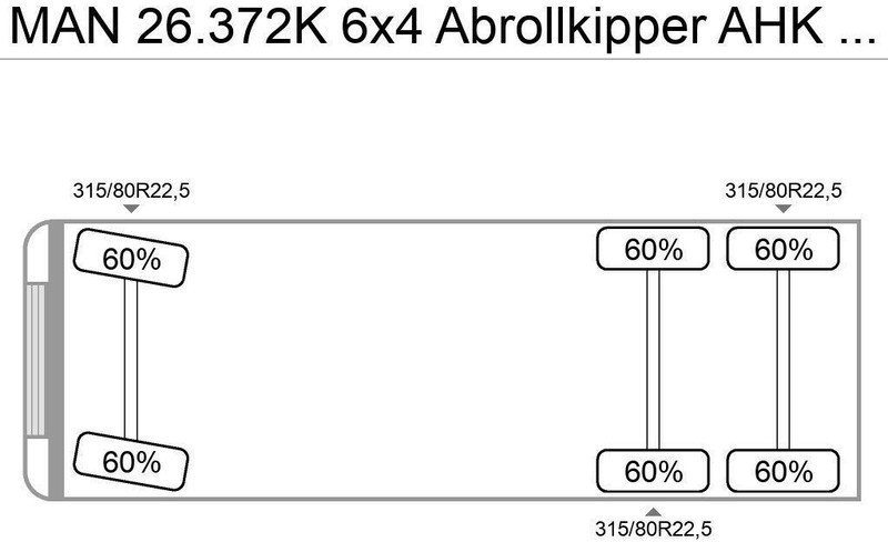 MAN 26.372K 6x4 Abrollkipper AHK Blatt/Blatt - شاحنة ذات خطاف: صورة 4 MAN 26.372K 6x4 Abrollkipper AHK Blatt/Blatt - شاحنة ذات خطاف: صورة 4