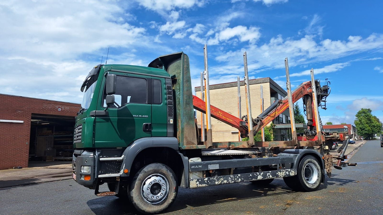 MAN TGA 18.480 Holz LKW - شاحنة قطع الأشجار, شاحنة كرين: صورة 3 MAN TGA 18.480 Holz LKW - شاحنة قطع الأشجار, شاحنة كرين: صورة 3