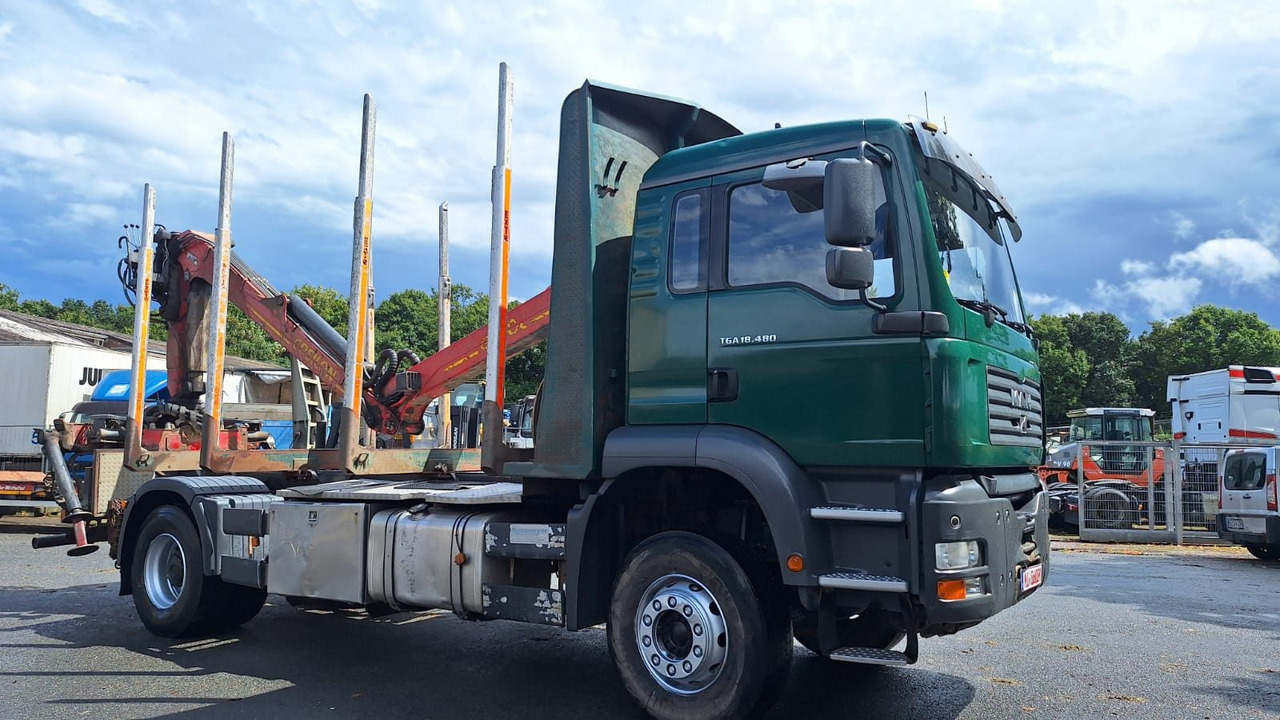 MAN TGA 18.480 Holz LKW - شاحنة قطع الأشجار, شاحنة كرين: صورة 2 MAN TGA 18.480 Holz LKW - شاحنة قطع الأشجار, شاحنة كرين: صورة 2