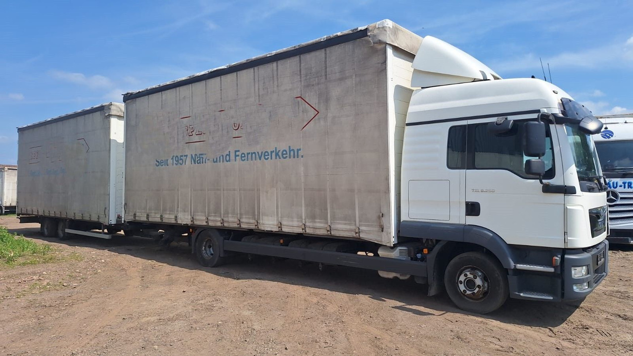 MAN TGL 8.250 Jumbo mit Anh. - شاحنة ستارة جانبية: صورة 2 MAN TGL 8.250 Jumbo mit Anh. - شاحنة ستارة جانبية: صورة 2