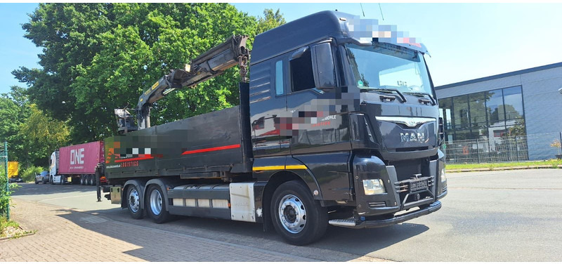 MAN TGX 26.440 6x2 LLW Pritsche mit Kran Palfinge - شاحنات مسطحة, شاحنة كرين: صورة 1 MAN TGX 26.440 6x2 LLW Pritsche mit Kran Palfinge - شاحنات مسطحة, شاحنة كرين: صورة 1
