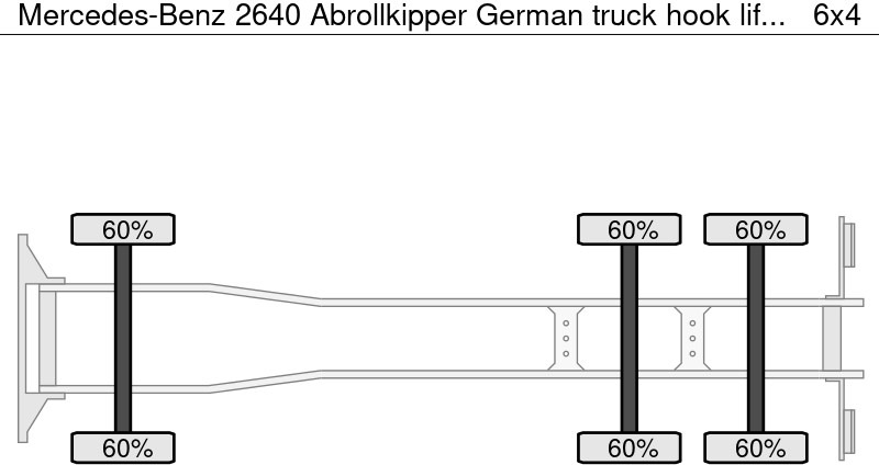 Mercedes-Benz 2640 Abrollkipper German truck - شاحنة ذات خطاف: صورة 4 Mercedes-Benz 2640 Abrollkipper German truck - شاحنة ذات خطاف: صورة 4
