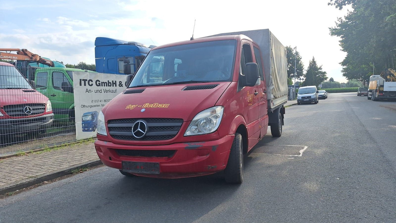 Mercedes-Benz 319 Doka - شاحنة ستارة جانبية, الشاحنات الصغيرة كابينة مزدوجة: صورة 1 Mercedes-Benz 319 Doka - شاحنة ستارة جانبية, الشاحنات الصغيرة كابينة مزدوجة: صورة 1