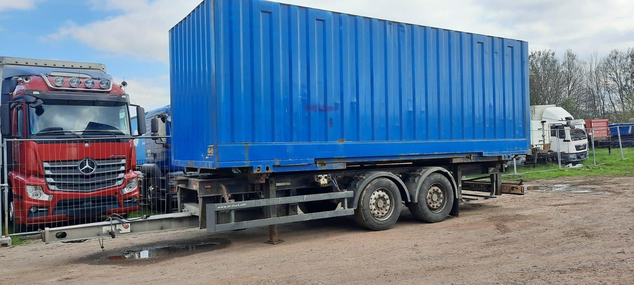 Schmitz Cargobull Containeranhänger mit Container - مقطورة صندوق مغلق: صورة 1 Schmitz Cargobull Containeranhänger mit Container - مقطورة صندوق مغلق: صورة 1