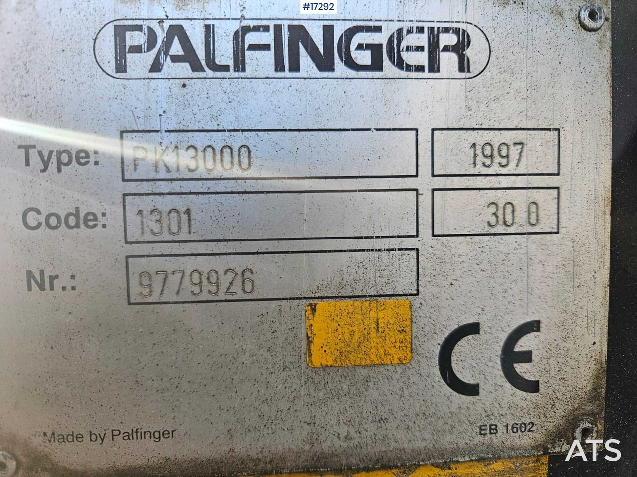 PALFINGER PK 13000 hydraulic crane (1997) - ونش كرين: صورة 4 PALFINGER PK 13000 hydraulic crane (1997) - ونش كرين: صورة 4