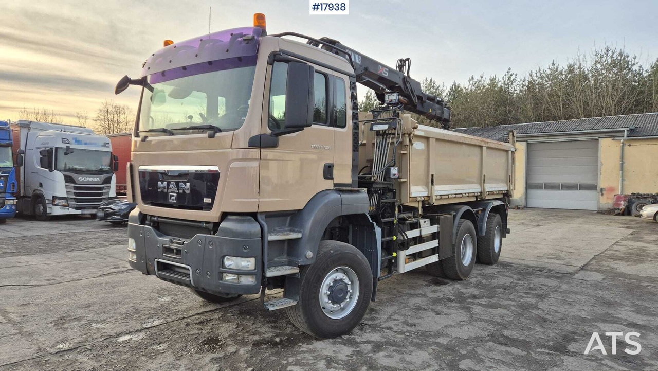 Tipper MAN TGS 33.400 6x4 HDS HIAB 144 DS-2 DUO (2009) - شاحنة قلاب, شاحنة كرين: صورة 1 Tipper MAN TGS 33.400 6x4 HDS HIAB 144 DS-2 DUO (2009) - شاحنة قلاب, شاحنة كرين: صورة 1