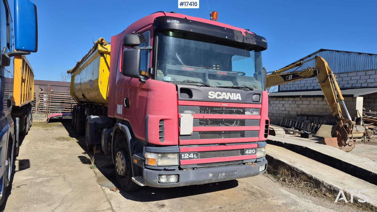 Tractor SCANIA 124L 420KM (2003) + BERGER tipper semi-trailer (2007) - وحدة جر, قلابة نصف مقطورة نصف مقطورة قلابة: صورة 2 Tractor SCANIA 124L 420KM (2003) + BERGER tipper semi-trailer (2007) - وحدة جر, قلابة نصف مقطورة نصف مقطورة قلابة: صورة 2