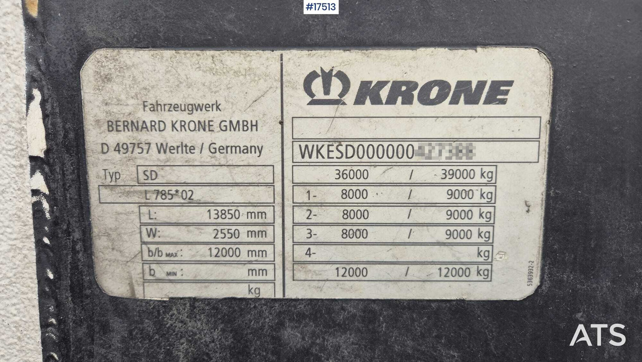 نصف مقطورة ستارة Truck semi-trailer, isothermal KRONE SD (2008): صورة 9
