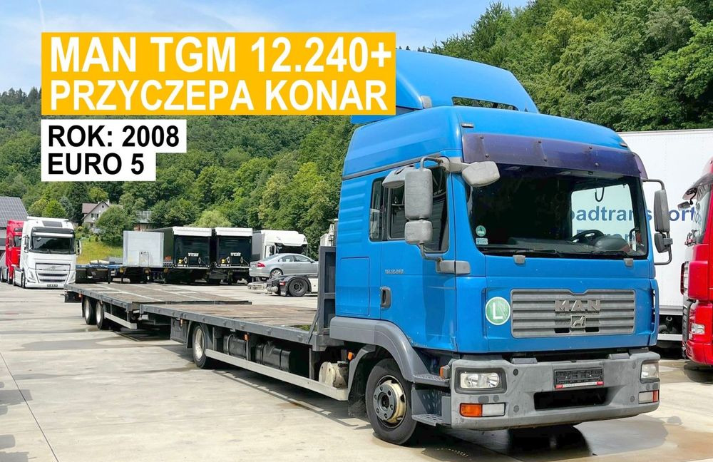MAN TGM 12.240 // 2008 Rok // Euro 5 // + Przyczepa Konar 2 osie // 7.7+7.7 // - شاحنات مسطحة: صورة 1 MAN TGM 12.240 // 2008 Rok // Euro 5 // + Przyczepa Konar 2 osie // 7.7+7.7 // - شاحنات مسطحة: صورة 1