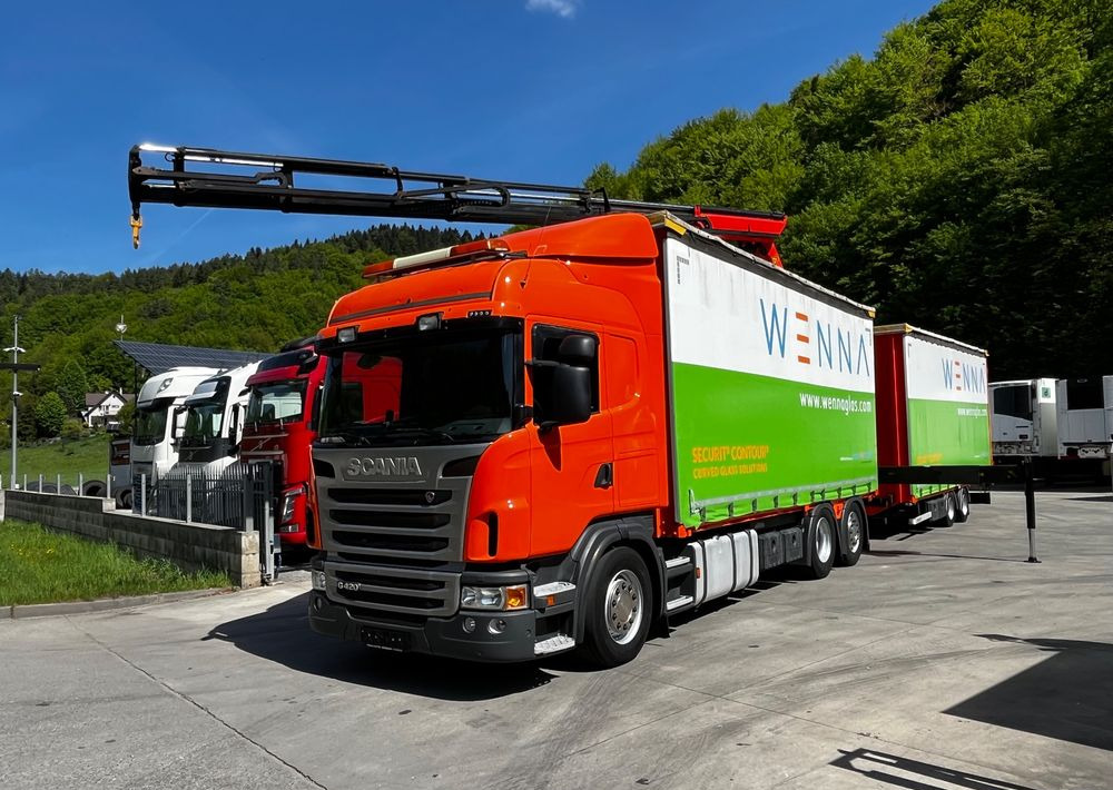 Scania G420 // Tandem // HDS Palfinger 18002 EH // Przyczepa // Oś skrętna podnoszona // Video !!! - شاحنة ستارة, شاحنة كرين: صورة 1 Scania G420 // Tandem // HDS Palfinger 18002 EH // Przyczepa // Oś skrętna podnoszona // Video !!! - شاحنة ستارة, شاحنة كرين: صورة 1